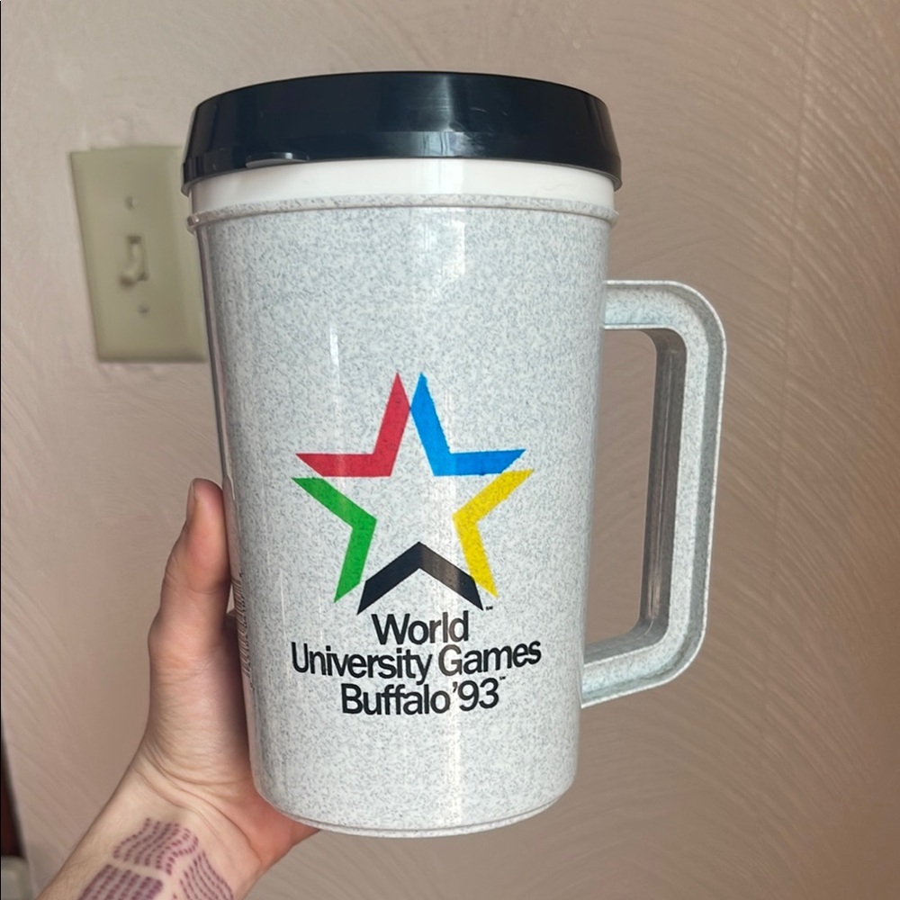 World University Games Buffalo '93 Gray Travel Mug